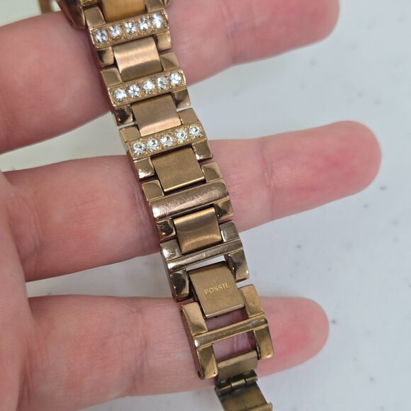 Fossil Women's Jesse Rose Gold-Tone Stainless Steel Bracelet Watch 34mm ES3020 - Picture 7 of 15